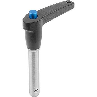 Kipp Kugelsperrbolzen Mit L-Griff, D1=8, L=35, L1=8, L5=43, Edelstahl, Komp:Aluminium Kipp Kugelsperrbolzen Mit L-Griff, D1=8, L=35, L1=8, L5=43, Edelstahl, Komp:Aluminium