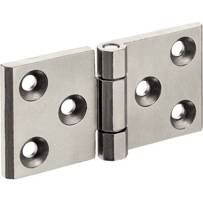 Halder Scharniere, Rostfreier Stahl, Beidseitig Verlängert/beidseitig Mit Zusätzlicher Montagebohrung B1=120 Mm / L1=60 Mm / Matt Gestrahlt 25162.0005 Halder Scharniere, Rostfreier Stahl, Beidseitig Verlängert/beidseitig Mit Zusätzlicher Montagebohrung B1=120 Mm / L1=60 Mm / Matt Gestrahlt 25162.0005