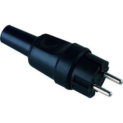 Bachmann Schwarz Gummi Power Stecker 2-polig - IP44 250V 16A Bachmann Schwarz Gummi Power Stecker 2-polig - IP44 250V 16A