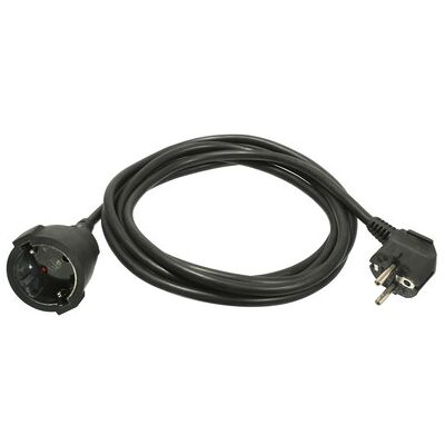 As Schwabe Pvc-Verlängerung 3m H05vv-F 3g1,5 Schwarz Mit Schutzkontaktwinkelstecker- Und Kupplung, Ip20 As Schwabe Pvc-Verlängerung 3m H05vv-F 3g1,5 Schwarz Mit Schutzkontaktwinkelstecker- Und Kupplung, Ip20