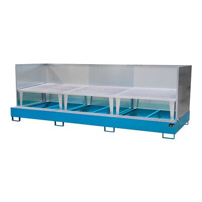 Bauer Auffangwanne Awa 1000-3, 3x Ibc, Blau Ral 5012 Bauer Auffangwanne Awa 1000-3, 3x Ibc, Blau Ral 5012