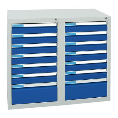 Stumpf Schubladenschrank Esta2 900 X 1000 X 500mm Ral 35/5010 Stumpf Schubladenschrank Esta2 900 X 1000 X 500mm Ral 35/5010