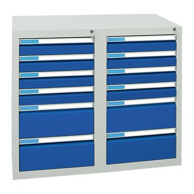 Stumpf Schubladenschrank Esta2 900 X 1000 X 500mm Ral 35/5010 Stumpf Schubladenschrank Esta2 900 X 1000 X 500mm Ral 35/5010