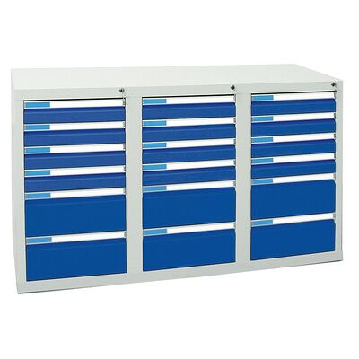 Stumpf Schubladenschrank Esta3 900 X 1500 X 500mm Ral 35/5010 Stumpf Schubladenschrank Esta3 900 X 1500 X 500mm Ral 35/5010
