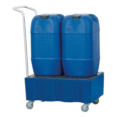 Asecos Auffangwanne Pe 60 L Mit Rollen Und Pe-Gitterrost Asecos Auffangwanne Pe 60 L Mit Rollen Und Pe-Gitterrost