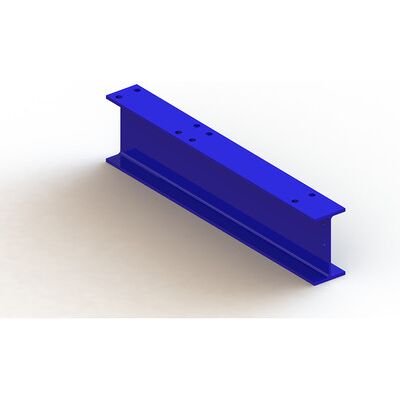 Meta Einfachfuß Krag.Reg. 400x73mm Ipe 140 Ral 5010 Enzianblau Angeschraubt Meta Einfachfuß Krag.Reg. 400x73mm Ipe 140 Ral 5010 Enzianblau Angeschraubt