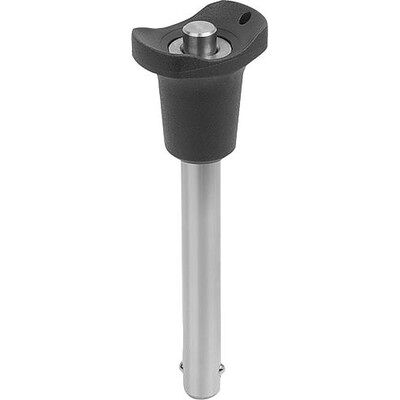 Kipp Kugelsperrbolzen Mit Pilzgriff, D1=6, L=20, L1=6,8, L5=26,8, Edelstahl, Komp:Thermoplast Schwarzgrau Ral7021 Kipp Kugelsperrbolzen Mit Pilzgriff, D1=6, L=20, L1=6,8, L5=26,8, Edelstahl, Komp:Thermoplast Schwarzgrau Ral7021