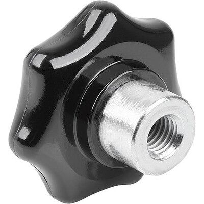 Kipp Sterngriff Mit Vorstehender Buchse D=m10, D1=63 H=40, Form:K, Duroplast Schwarz, Komp:Edelstahl Kipp Sterngriff Mit Vorstehender Buchse D=m10, D1=63 H=40, Form:K, Duroplast Schwarz, Komp:Edelstahl