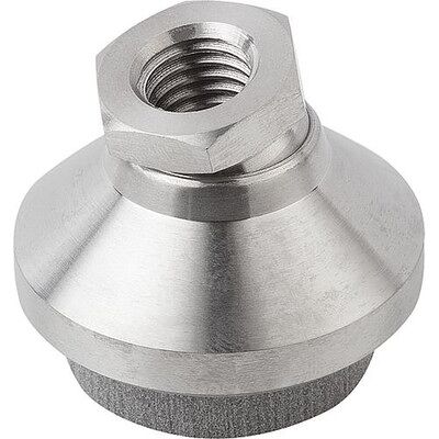 Kipp Gelenkteller Schwingungsdämpfend D1=m10, D=32, H=30, Edelstahl Kipp Gelenkteller Schwingungsdämpfend D1=m10, D=32, H=30, Edelstahl