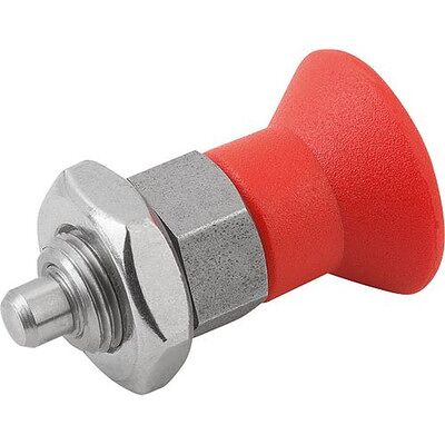 Kipp Arretierbolzen Gr.1 D1=m10x1, D=5, Form:B Ohne Rastnut Mit Kontermutter, Kurze Ausführung, Edelstahl Ungehärtet, (K0631.1610584) Kipp Arretierbolzen Gr.1 D1=m10x1, D=5, Form:B Ohne Rastnut Mit Kontermutter, Kurze Ausführung, Edelstahl Ungehärtet, (K0631.1610584)