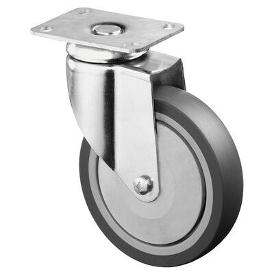 BS Rollen - Schwerlastrollen 125mm - 100kg - Gummi grau BS Rollen - Schwerlastrollen 125mm - 100kg - Gummi grau
