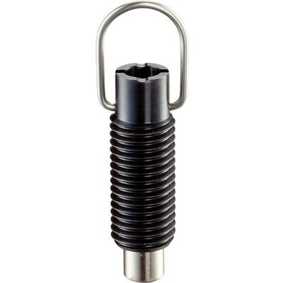 Halder Rastbolzen, Mit Zugring/mit Arretierung D1=8 Mm / D2=m16 x 1,5 / Stahl 22120.1350 Halder Rastbolzen, Mit Zugring/mit Arretierung D1=8 Mm / D2=m16 x 1,5 / Stahl 22120.1350