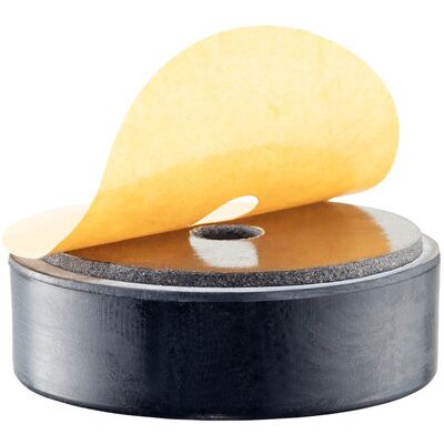 Halder Gummi-Anschlagpuffer, Niedrige Ausführung/mit Durchgangsbohrung Und Klebepad D1=64 Mm / H=26 Mm 25150.1266 Halder Gummi-Anschlagpuffer, Niedrige Ausführung/mit Durchgangsbohrung Und Klebepad D1=64 Mm / H=26 Mm 25150.1266