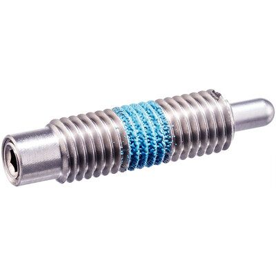 Halder Federndes Druckstück, Lange Ausführung/rostfreier Stahl, Standard-Federkraft, Mit Gewindesicherung D1=m16 / L1=58 Mm / Hub=15 Mm 22070.0236 Halder Federndes Druckstück, Lange Ausführung/rostfreier Stahl, Standard-Federkraft, Mit Gewindesicherung D1=m16 / L1=58 Mm / Hub=15 Mm 22070.0236