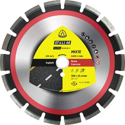 Klingspor Diamanttrennscheibe Dt 612 Ab, 300 X 2,8 X 25,4mm 18 Segmente 40 X 2,8 X 10mm Klingspor Diamanttrennscheibe Dt 612 Ab, 300 X 2,8 X 25,4mm 18 Segmente 40 X 2,8 X 10mm