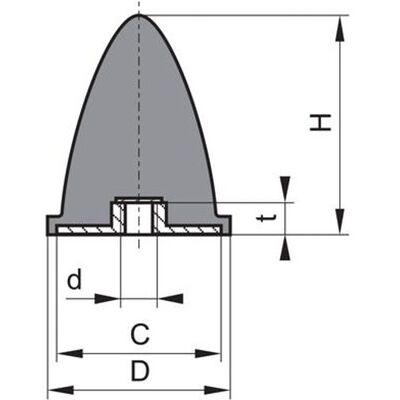 Elko Gummi-Anschlagpuffer Gp Ep M16, 95 X 83mm Elko Gummi-Anschlagpuffer Gp Ep M16, 95 X 83mm