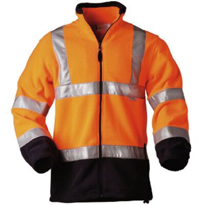 Elysee Warnschutz-Fleecejacke Benedikt, Warn-Orange/marine-Blau, Größe S Elysee Warnschutz-Fleecejacke Benedikt, Warn-Orange/marine-Blau, Größe S