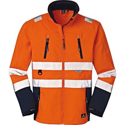 4protect Warnschutz-Softshelljacke Pittsburgh 3471, Warnorange/navy, Größe S 4protect Warnschutz-Softshelljacke Pittsburgh 3471, Warnorange/navy, Größe S