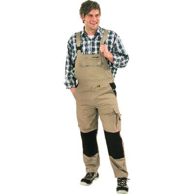 Planam Latzhose 2135 Khaki/schwarz, Größe 58 Planam Latzhose 2135 Khaki/schwarz, Größe 58