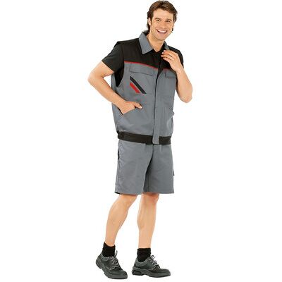 Planam Arbeitsweste 2362 Schiefer/schwarz/rot, Größe 2xl Planam Arbeitsweste 2362 Schiefer/schwarz/rot, Größe 2xl