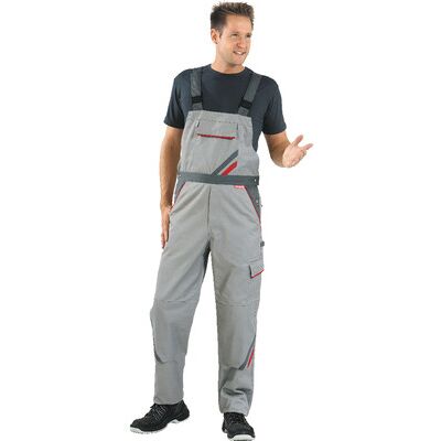 Planam Latzhose 2331 Zink/schiefer/rot, Größe 24 Planam Latzhose 2331 Zink/schiefer/rot, Größe 24
