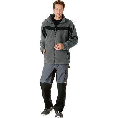 Planam Wetter- Und Kälteschutz-Fleecejacke Plaline 2566 Schiefer/schwarz, Größe L Planam Wetter- Und Kälteschutz-Fleecejacke Plaline 2566 Schiefer/schwarz, Größe L
