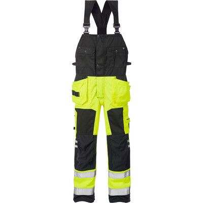 Kansas Warnschutz-Latzhose 1014 Plu, Warngelb/schwarz, Größe C156 Kansas Warnschutz-Latzhose 1014 Plu, Warngelb/schwarz, Größe C156