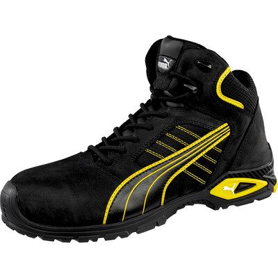 Puma Safety Amsterdam Mid S3l Fo Sr, Schwarz/gelb, 42 Puma Safety Amsterdam Mid S3l Fo Sr, Schwarz/gelb, 42