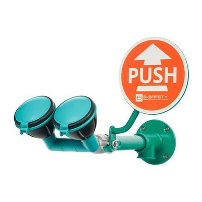 B-safety Augendusche Mit 2 Brauseköpfen 45°, Grün, Wandmontage, Br 250085, Dvgw B-safety Augendusche Mit 2 Brauseköpfen 45°, Grün, Wandmontage, Br 250085, Dvgw