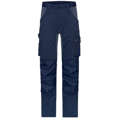 James & Nicholson Workwear Stretch-Arbeitshose Slim Line Jn1812, Navy-Blau/carbon, Größe 48 James & Nicholson Workwear Stretch-Arbeitshose Slim Line Jn1812, Navy-Blau/carbon, Größe 48