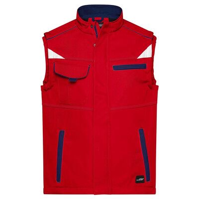 James & Nicholson Softshell Workwear Weste Jn852, Rot/navy-Blau, Größe 5xl James & Nicholson Softshell Workwear Weste Jn852, Rot/navy-Blau, Größe 5xl