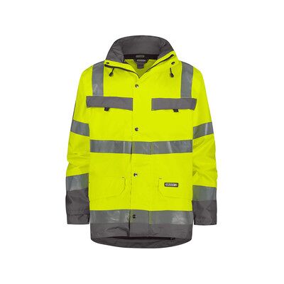Dassy Atlantis Warnschutz Regen-Parka, Neongelb/zementgrau, Größe L Dassy Atlantis Warnschutz Regen-Parka, Neongelb/zementgrau, Größe L