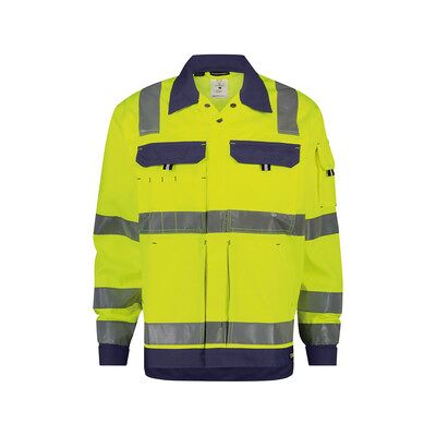 Dassy Dusseldorf Warnschutz Arbeitsjacke, Neongelb/dunkelblau, Größe L Dassy Dusseldorf Warnschutz Arbeitsjacke, Neongelb/dunkelblau, Größe L