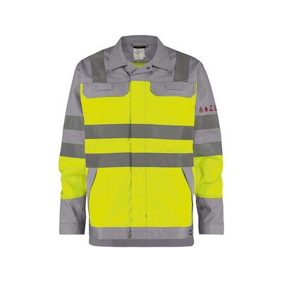 Dassy Franklin Multinorm Warnschutz Arbeitsjacke, Neongelb/grafitgrau, Größe S Dassy Franklin Multinorm Warnschutz Arbeitsjacke, Neongelb/grafitgrau, Größe S