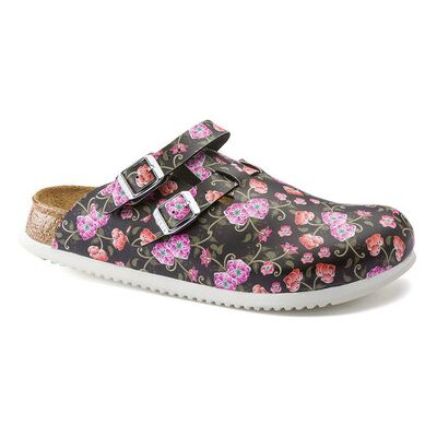 Birkenstock Clog Kay Superlauf, Birko-Flor, Blooming Roses Black, Schmal, Gr. 43 Birkenstock Clog Kay Superlauf, Birko-Flor, Blooming Roses Black, Schmal, Gr. 43
