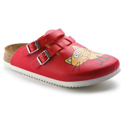 Birkenstock Clog Kay Superlauf, Birko-Flor, Cat Red, Schmal, Größe 37 Birkenstock Clog Kay Superlauf, Birko-Flor, Cat Red, Schmal, Größe 37