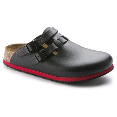 Birkenstock Clog Kay Superlauf, Wb, Naturleder, Schwarz/rot, Normal, Größe 46 Birkenstock Clog Kay Superlauf, Wb, Naturleder, Schwarz/rot, Normal, Größe 46