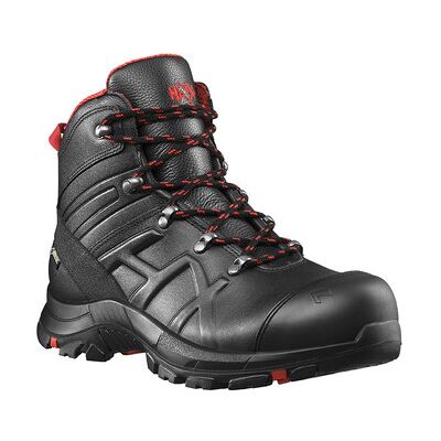 Haix Sicherheitsstiefel Black Eagle Safety 54 Mid, S3, Schwarz/rot, Größe Uk 14.5 / Eu 50 Haix Sicherheitsstiefel Black Eagle Safety 54 Mid, S3, Schwarz/rot, Größe Uk 14.5 / Eu 50