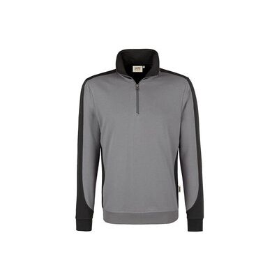 Hakro Zip-Sweatshirt Contrast Mikralinar® 476, Titan/anthrazit, Größe S Hakro Zip-Sweatshirt Contrast Mikralinar® 476, Titan/anthrazit, Größe S