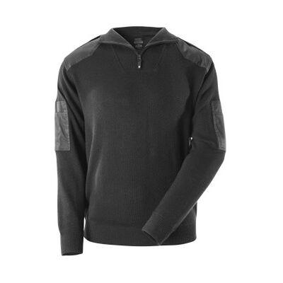 Mascot Nanterre Strickpullover Mit Kurzem Reißverschluss Frontline, Schwarz, Größe M Mascot Nanterre Strickpullover Mit Kurzem Reißverschluss Frontline, Schwarz, Größe M