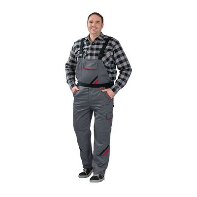 Planam Latzhose 2332 Schiefer/schwarz/rot, Größe 68 Planam Latzhose 2332 Schiefer/schwarz/rot, Größe 68