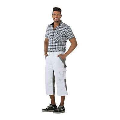 Planam 3/4-Hose 2553 Reinweiß/zink, Größe L Planam 3/4-Hose 2553 Reinweiß/zink, Größe L