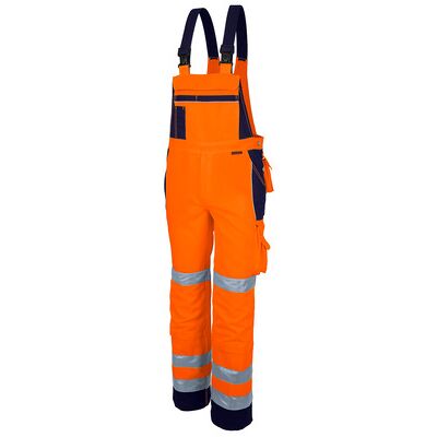 Qualitex Latzhose "Pro Ws" Warnorange/marine, Größe 70 Qualitex Latzhose "Pro Ws" Warnorange/marine, Größe 70