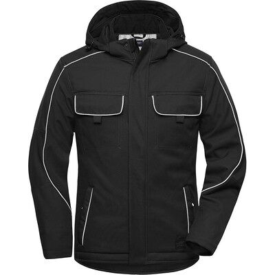 James & Nicholson Winter Workwear Softshelljacke Jn886, Schwarz, Größe M James & Nicholson Winter Workwear Softshelljacke Jn886, Schwarz, Größe M