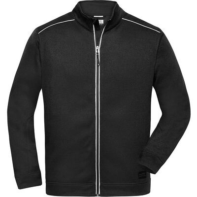 James & Nicholson Herren Workwear Melange-Fleecejacke Jn898, Schwarz, Größe Xl James & Nicholson Herren Workwear Melange-Fleecejacke Jn898, Schwarz, Größe Xl