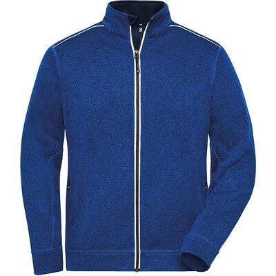 James & Nicholson Herren Workwear Melange-Fleecejacke Jn898, Königs-Blau/navy-Blau, Größe Xxl James & Nicholson Herren Workwear Melange-Fleecejacke Jn898, Königs-Blau/navy-Blau, Größe Xxl