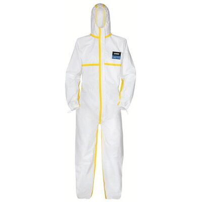 Uvex 3b Chem Light Einwegschutz-Overall Weiß/gelb, Größe M Uvex 3b Chem Light Einwegschutz-Overall Weiß/gelb, Größe M