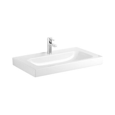 Geberit - Designwaschbecken 80x48,5cm Weiß - Waschbecken Geberit - Designwaschbecken 80x48,5cm Weiß - Waschbecken
