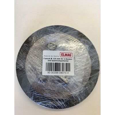 Elmag Flansch Ø125mm Für 3-Backen- Und Spannzangenfutter Zu Superturn 550/125, 700/140 Elmag Flansch Ø125mm Für 3-Backen- Und Spannzangenfutter Zu Superturn 550/125, 700/140