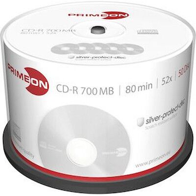 Primeon Cd-R, 80min, 700mb, 52x, Spindel=50 Stück Primeon Cd-R, 80min, 700mb, 52x, Spindel=50 Stück